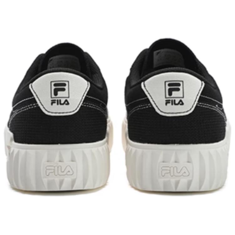 Fila Gear 1S Biscuit Shoes Retro Casual Low-Top Canvas Shoes Women sneaker Black White F12W432310FBK