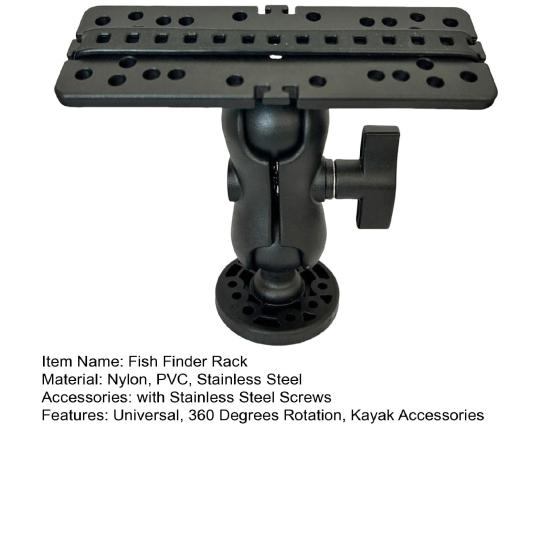 Kayak Fish Finder Mount Base Universal 360 Degrees Rotation Electronics Finder Holder Fish Finder Bracket Kayak Accessories