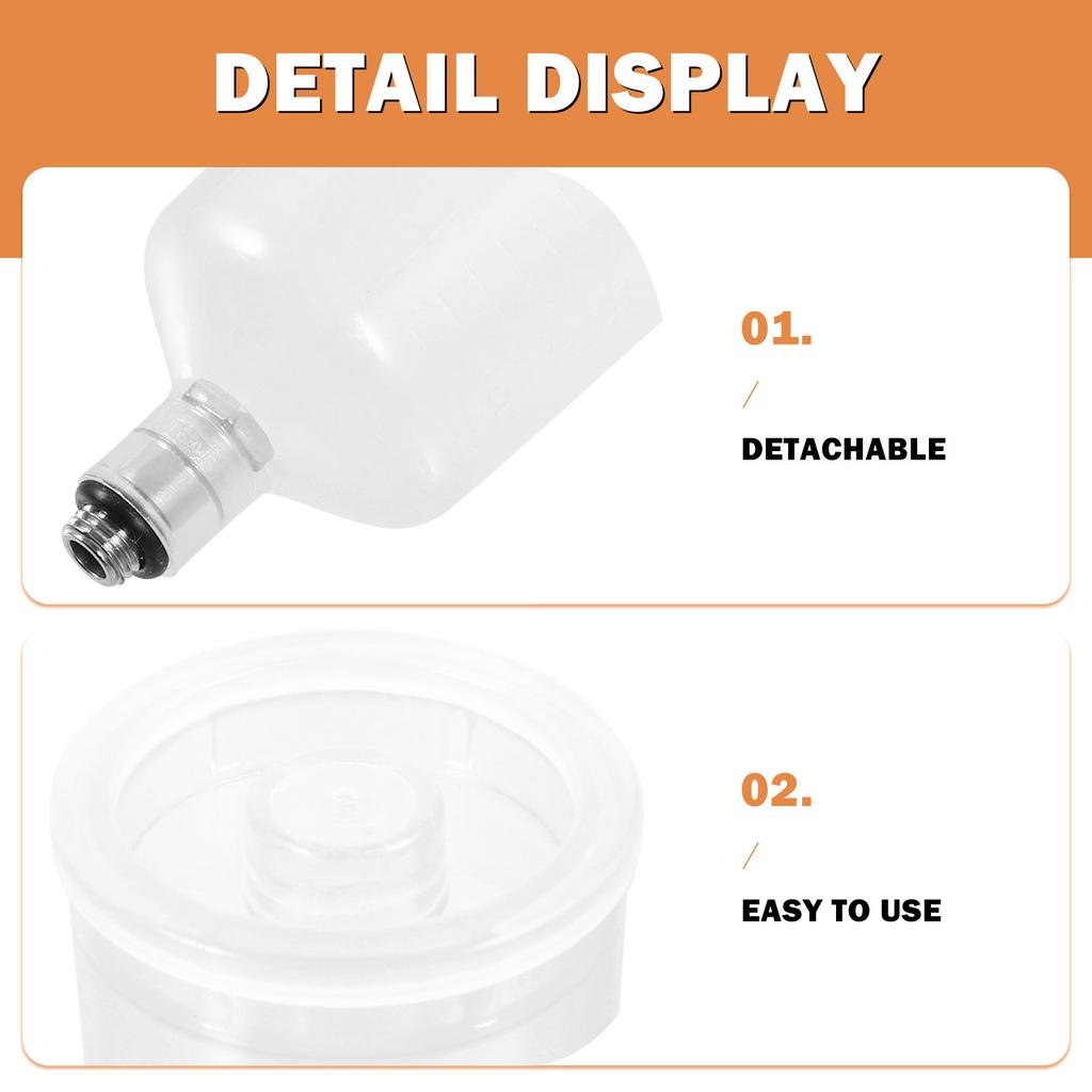 Professional Detachable Airbrush Paint Cup Clear Plastic Reusable Pigment Container for Electric Airbrush Precision Spraying Low