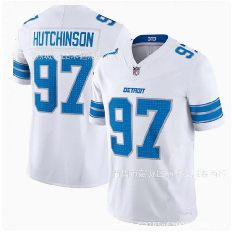 NFL Detroit Lions Detroit Lions Rugby Ne. 97 Aidan Hutchinson Dres Pánský