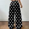 Women's Casual And Fashionable  Elastic Waist Loose Wide Leg Pants
