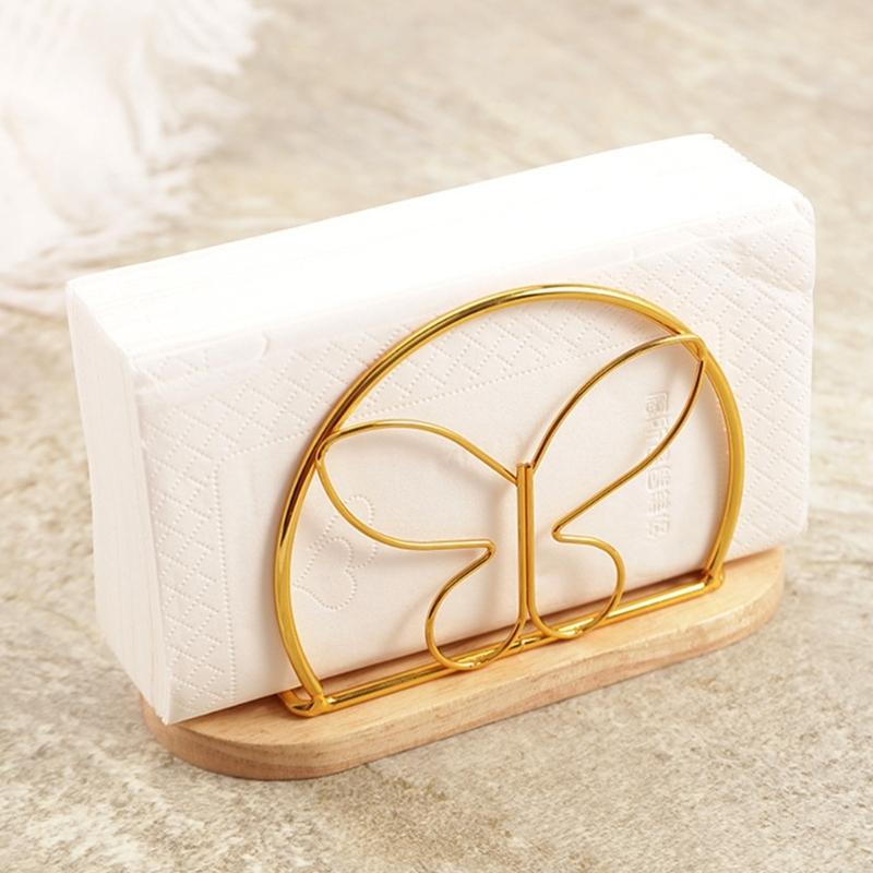 Hotel Grade Iron Tissue Stand Paper Dispenser With Artistic Flower Designs Perfect For Enhancing Public Spaces