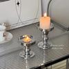 European Retro Roman Column Glass Candlestick - High-End Luxury Scented Candle Holder with Elevated Base
