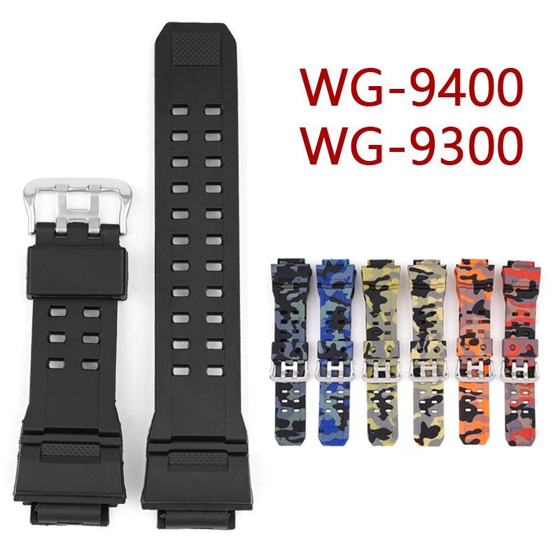 Resin Silicone Strap for Casio G-SHOCK RANGEMAN GW-9400 GW-9300 Men Camouflage Rubber Sport Waterproof Band Watch Accessories