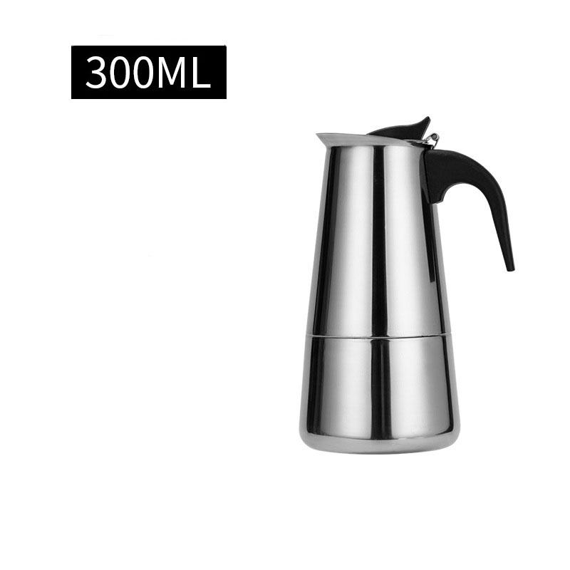 

Кофейник из нержавеющей стали с фильтром, итальянская кофеварка для эспрессо, перколятор, инструмент 200/300/450/600 мл, кофеварка Мока, кофейник