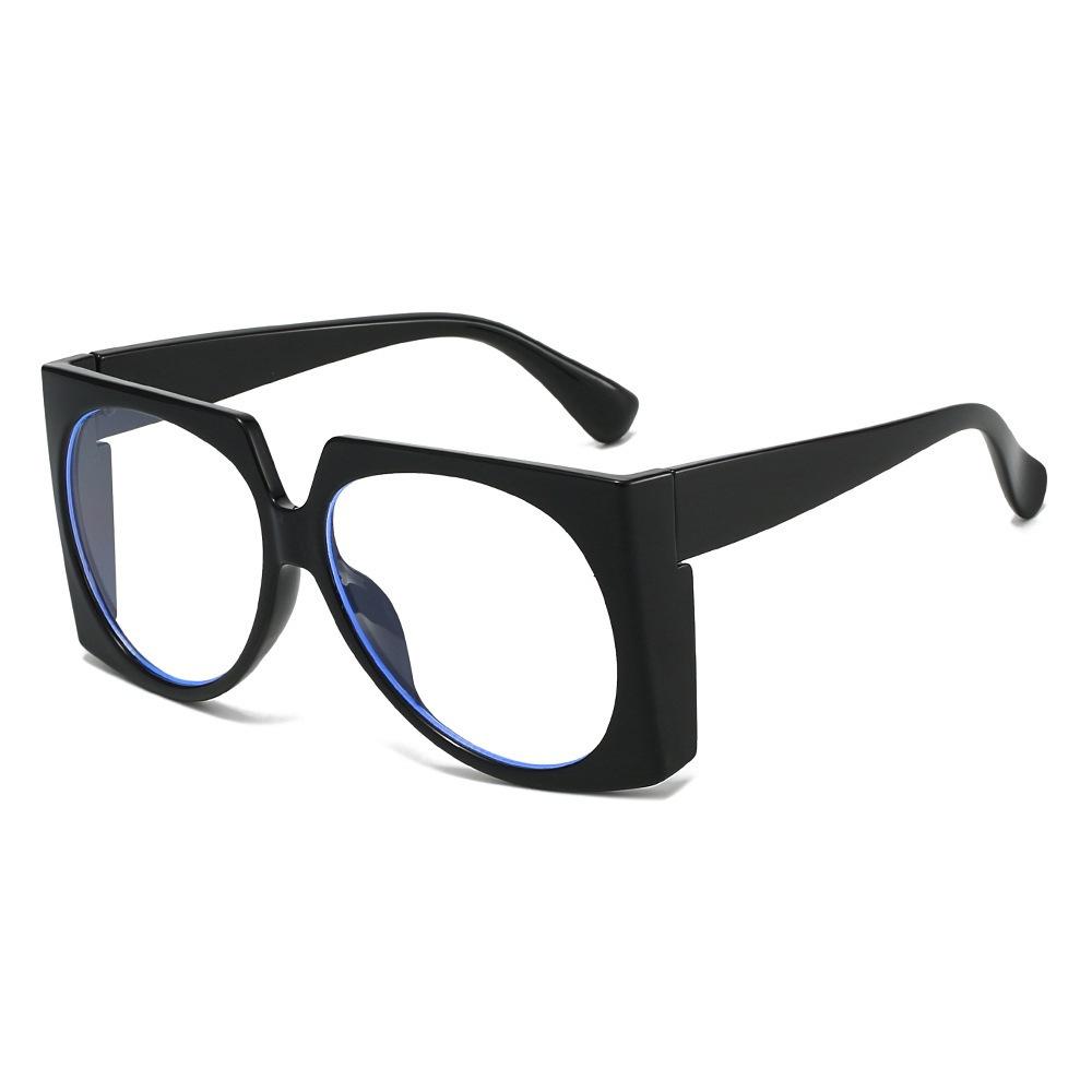 New fashionable square simple contrasting color large frame sunglasses ins trendy personality versatile street shot sunscreen sunglasses