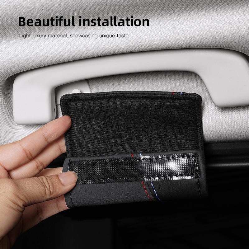 JFTX5 2Pcs Suede Handle Cover Car Roof Armrest Pull Protection Glove For BMW E46 E60 E70 Performance F30 F40 E39 E36 E87 M F10 E90 F20