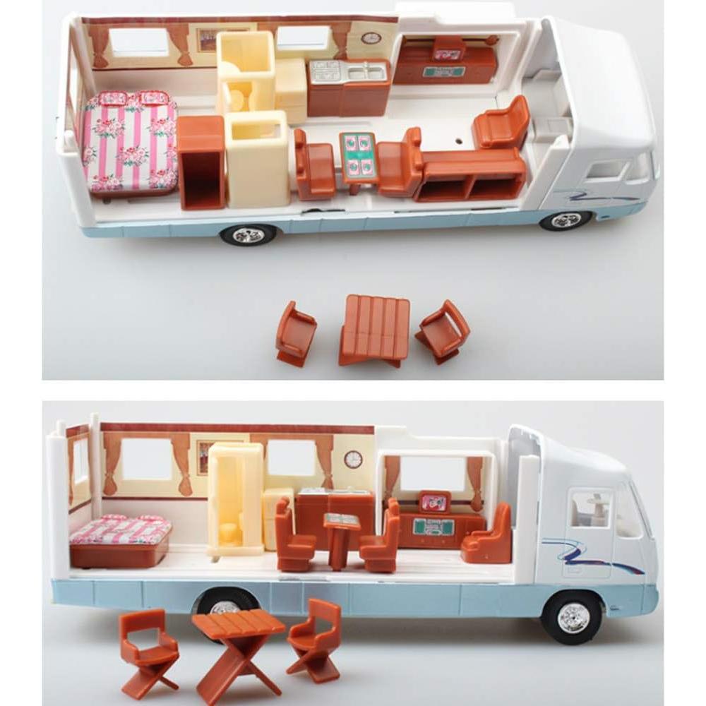 1/32 Serin Mini Karavan Oyuncak Döküm Geri Çekme Eğlence Aracı Çocuklar için