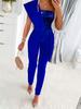 2026 Summer Luxurious Sequin One-shoulder Jumpsuit: A Chic Socialite Style