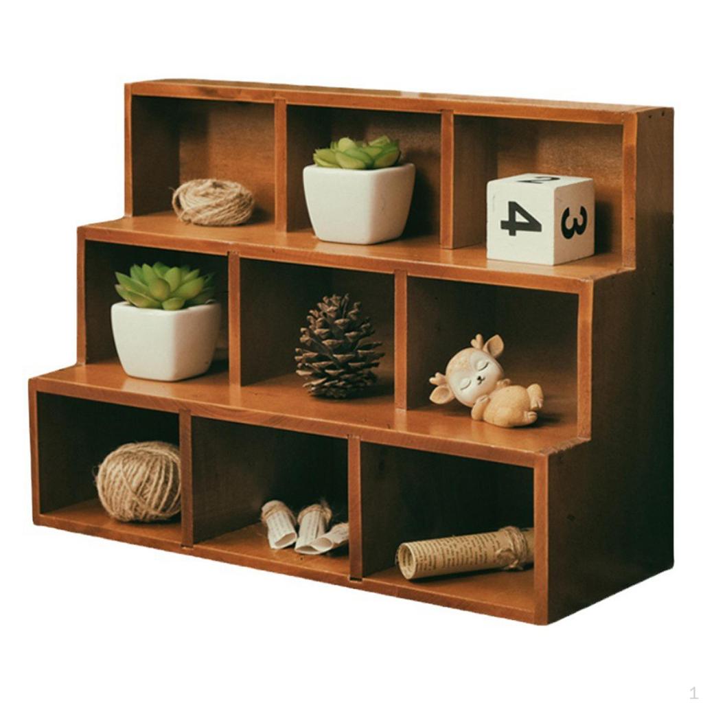 Wood Ladder Lattice Bracket , Rustic, Practical Sturdy Floating Shelf for Jewelry Mini Figurine