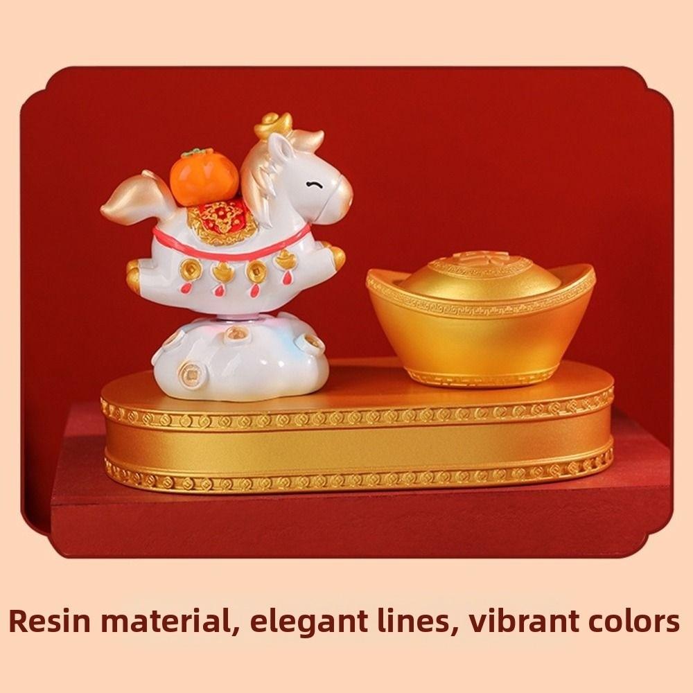 Creative Chinese New Year Horse Ornament Good luck Blessing words Zodiac Horse Ornaments Year of The Horse Handcrafted