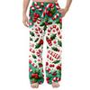 Men's Flannel Pocket Casual Pants, Printed Pocket Casual Pants, Home Sleeping Pants