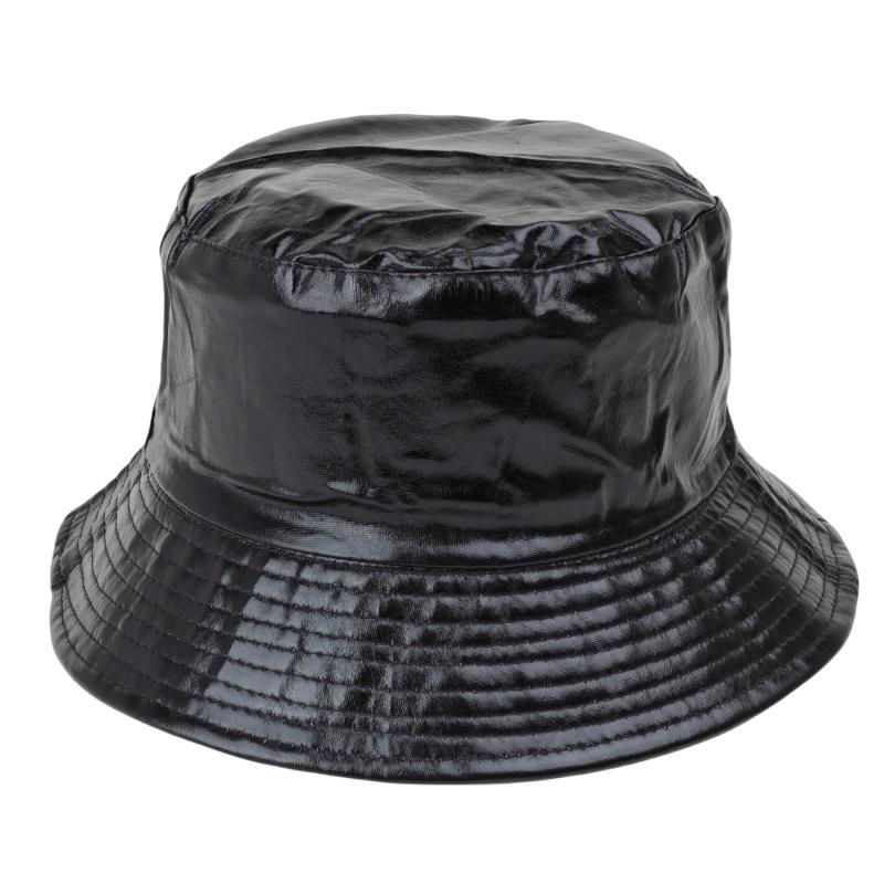 Reversible Punk Basin Hat - Trendy Foldable Fisherman Cap with Shiny Golden Silvery Finish, Adjustable Strap for Unisex Adults