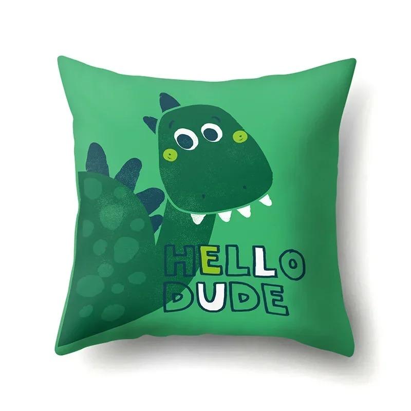 Cute Cartoon Dinosaur Pillowcase Cushion Cover Sofa Home Decoration Pillowcase