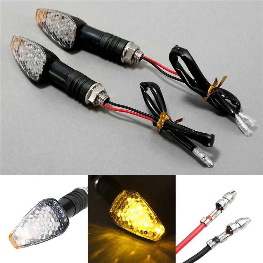 4pcs Universal Motorcycle Led Turn Singal Lights Lamp Motorbike Turn Light Indicators Flashers Blinker Amber Light Bulb