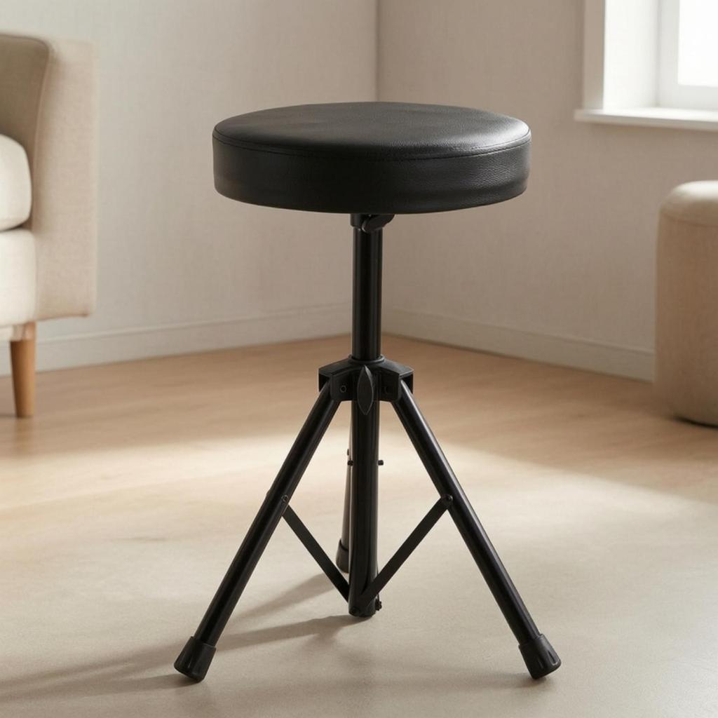 Adjustable Drum Stool Supportive with Padded Seat Stable for Drummers, Artists, Drumming