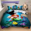 3pcs Set Mermaid1pc of Quilt Cover+2pcs of Pillowcase, No Core, Print Bedding, All Seasons Bedroom Setting061