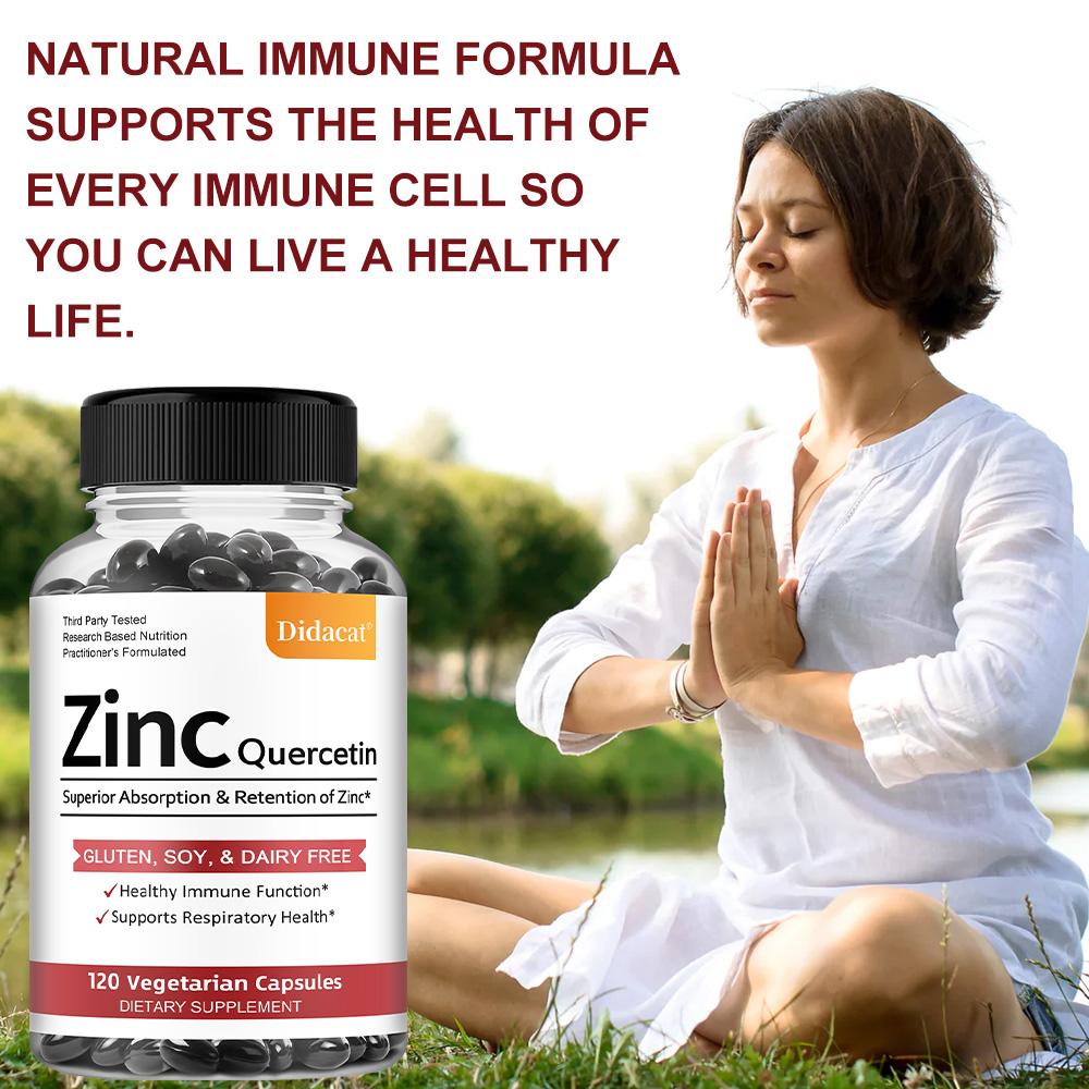 Zinc Quercetin, a Vegetarian Antioxidant, Is Beneficial for Skin Health. 120 Capsules.