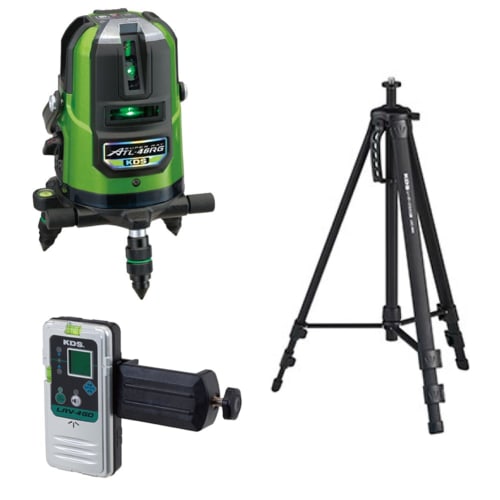 Muratec KDS Green Laser Level ATL-46RGRSA with Receiver (LRV-4GD) and Tripod (LEC-2M)