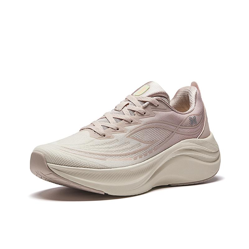New Anta Rebound Height Increasing Breathable Low-Top Casual Running Shoes Women's Beige Pink 922515517-4