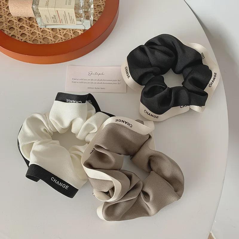 Korean Style Hair Ring: Leather Ponytail Holder & Ball Hair Accessories for Women