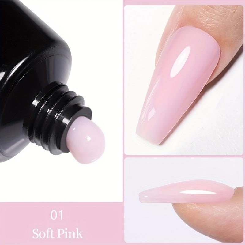 Nail Extension Gel Classic Pink and Nude Nail Thickening Gel for Enhancement of Nail Art 1PCS