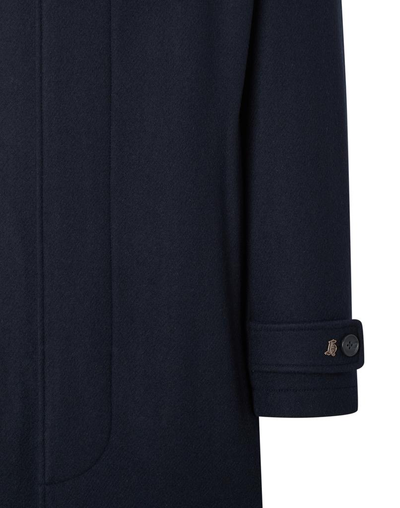 HAZZYS [His] Wool Cashmere Blend Balmacaan Coat Navy