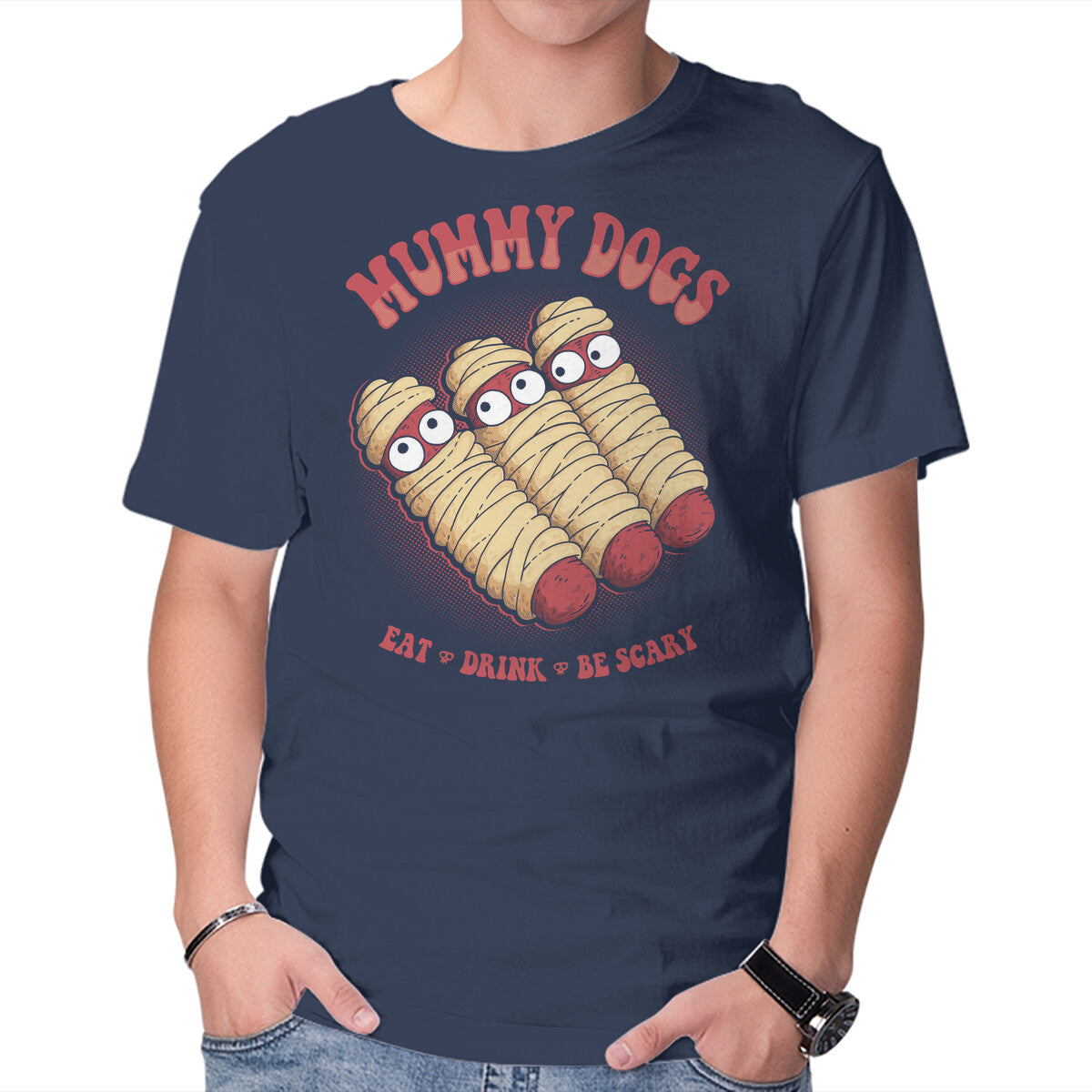 Unisex Crew Neck T-Shirt Mummy Dogs Graphic Short Sleeve Casual Tee XXXL