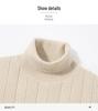 Korean High Neck Men's Jacquard Knit Sweater - 2025 Winter Casual Style