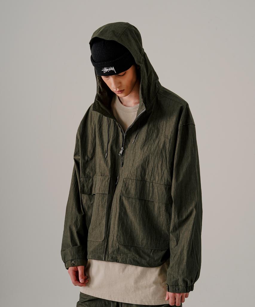 Ezkaton Pigment Parachute Jacket Khaki Shot6728