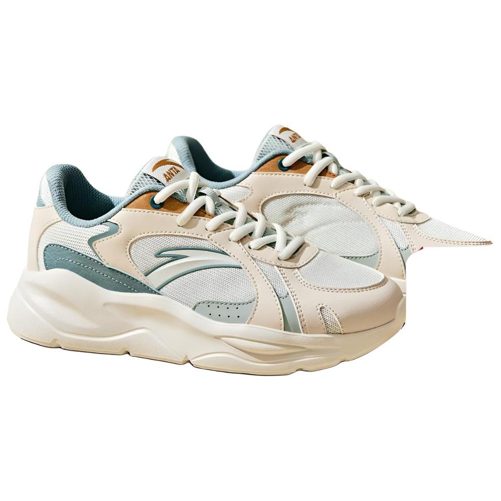Anta Unrestrained Series Bequeme Einfache Langlebige Schweißabsorbierende Leichte Low-Top Freizeitschuhe Damen Sneaker Hellgrün 922538829-3