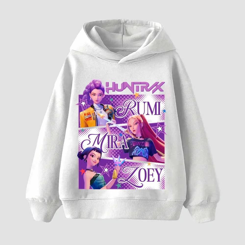 2025 KPop Demon Hunters Hoodie Fashion Rumi Sweatshirt Pullover Cute Long Sleeve Autumn Boys Girls Cartoon Y2K Hoody Sportswear