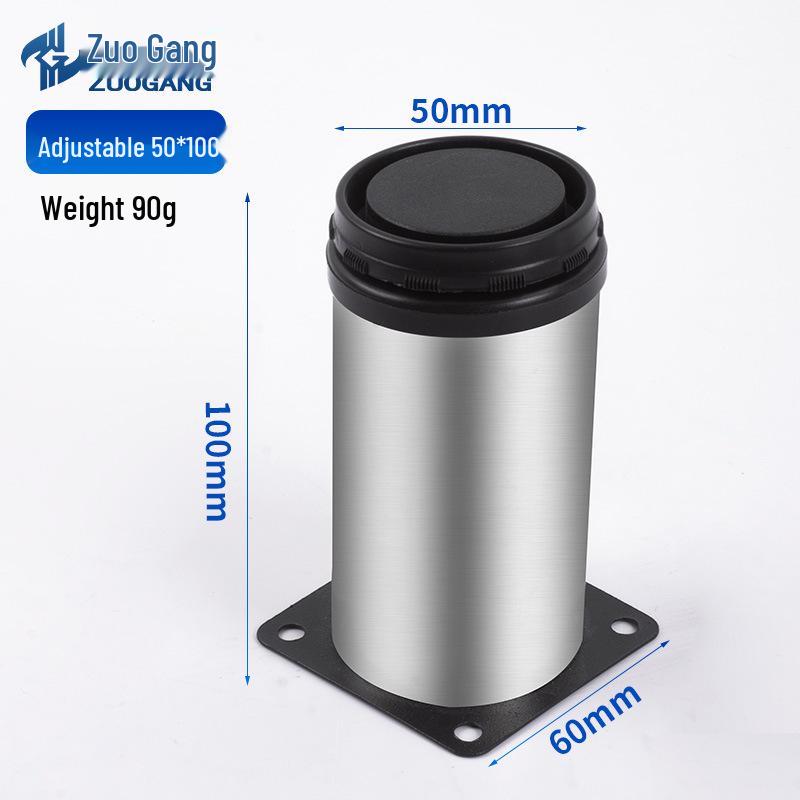 Thickened Stainless Steel Adjustable Cabinet Legs - Furniture, Sofa, Coffee Table Support Legs, Round Tube Design.