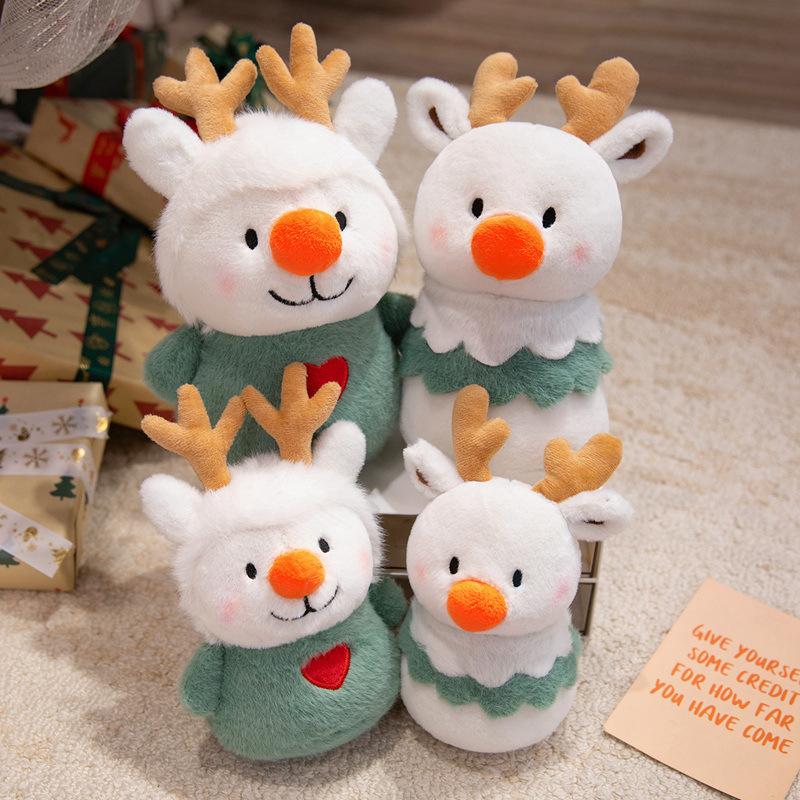 Christmas Series Plush Toys Cute Funny Transformation Clown Elk Christmas Tree Doll Christmas Gift