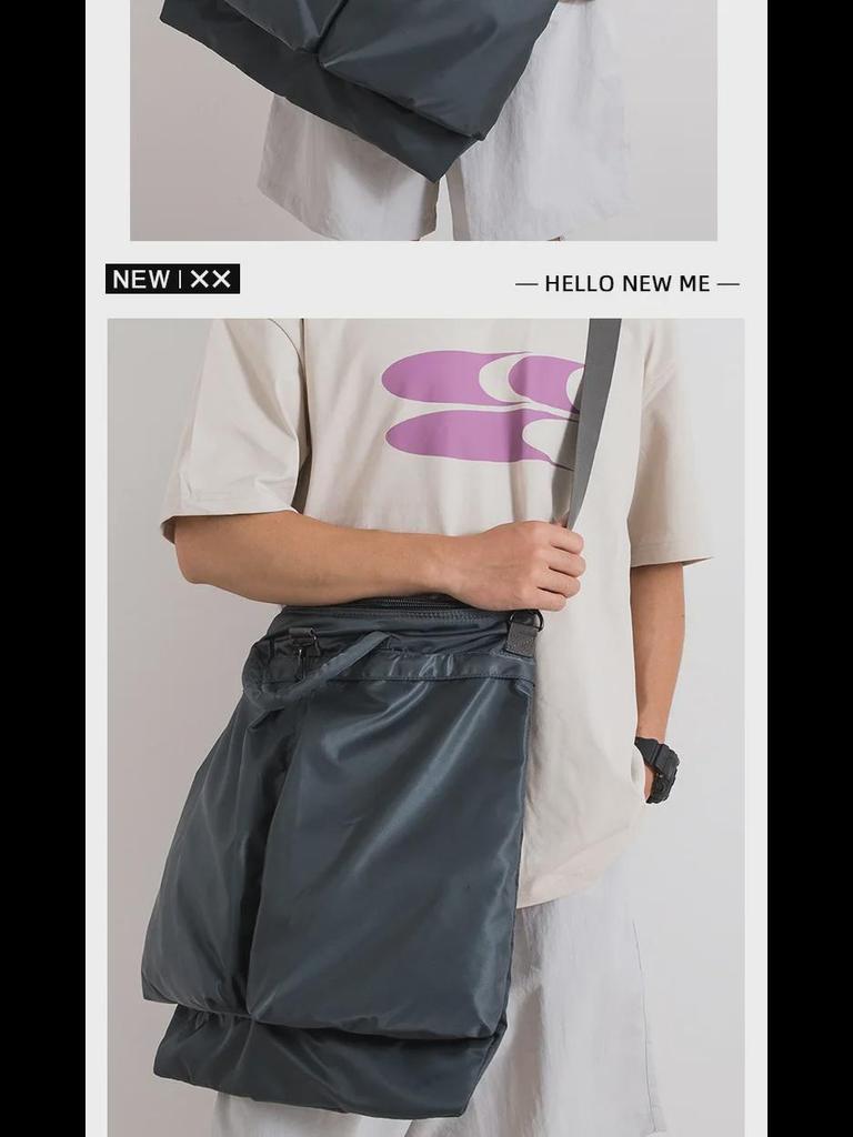 Korean Fashion Oxford Cloth Large Capacity Commuter Shoulder Bag - Versatile Casual Messenger Handbag