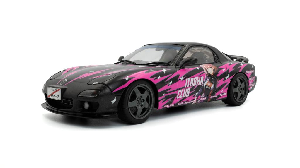 SOLID O 1/18 Mazda RX-7 (FD3S) SOLIDO WORKS Itasha 1999 (Black/Pink) Finished Model S1810605
