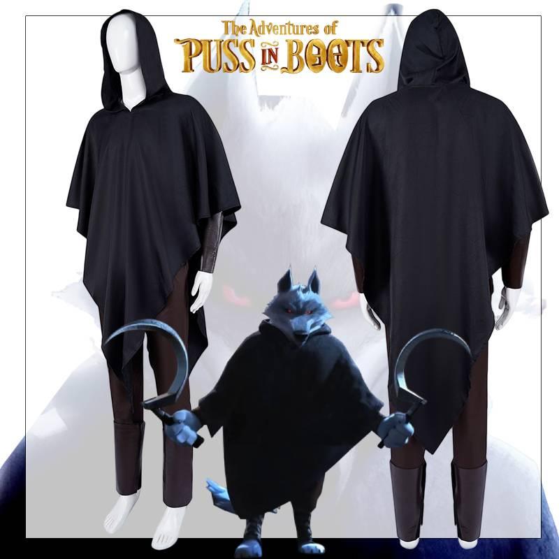 Wysokiej jakości kostium Cosplay Kota w Butach Wilk Śmierci Dla Mężczyzn