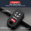 2Pcs Compatible With Toyota Sienna Smart 6 Buttons Key Fob Cover Case Key Chain Protector Keyless Entry Remote Holder