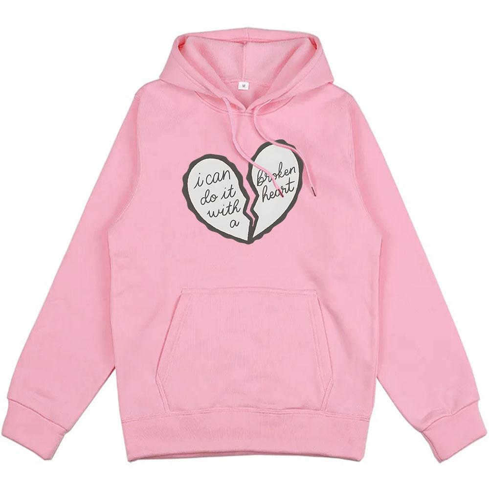 

Мужская одежда Я могу это сделать с разбитым сердцем Толстовки с длинным рукавом Свитшоты с графикой песни Повседневная унисекс уличная одежда 3XL