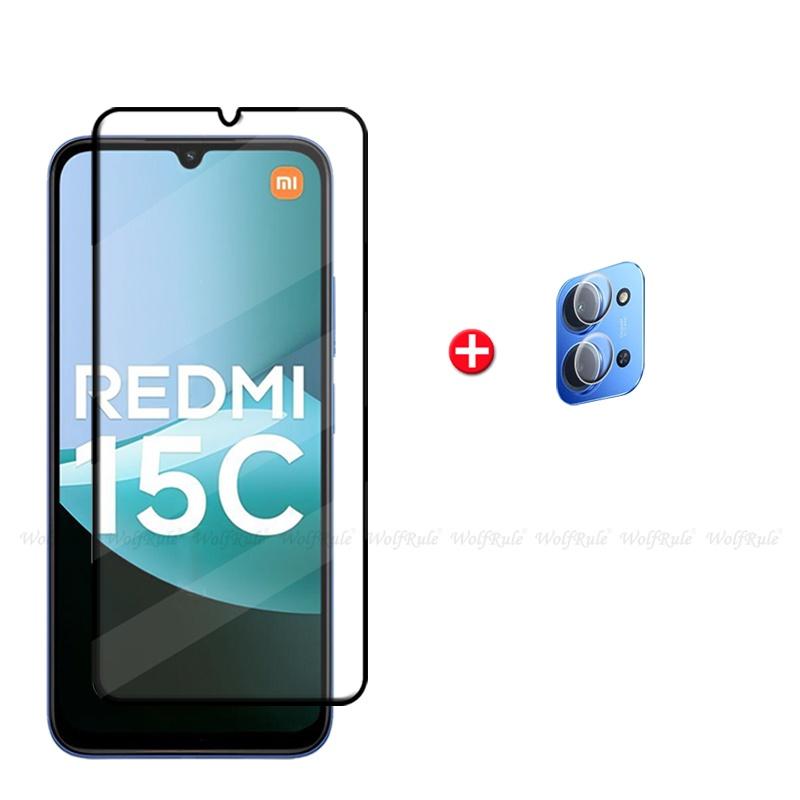 6-in-1 For Xiaomi Redmi 15C Glass For Redmi 15C Tempered Glass 9H HD Protective Full Cover Screen Protector Redmi 15C Lens Glass