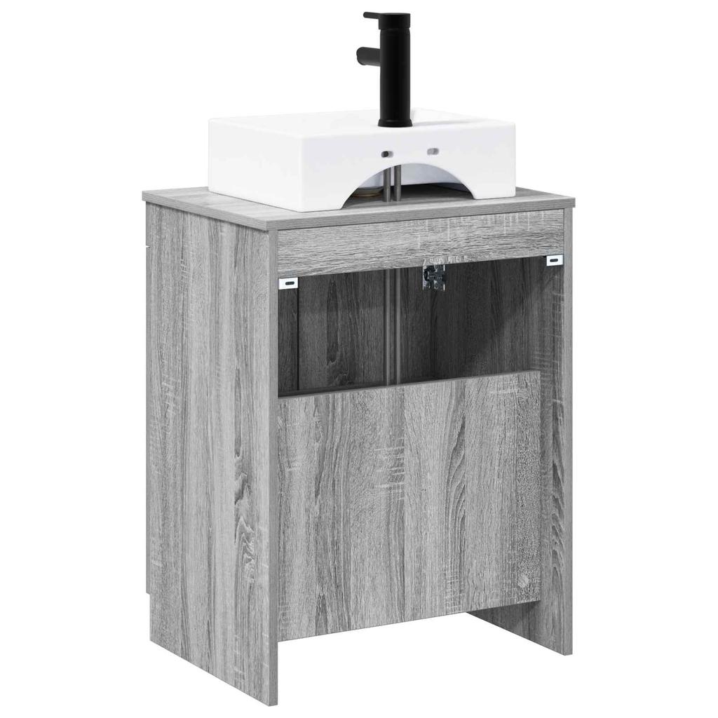 Bathroom Furniture Set Grey Sonoma Engineered Wood