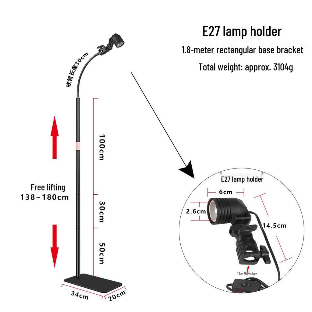 Space-saving E27 Universal Desk Lamp: Student Eye Protection Reading Light for Home or Bedside.