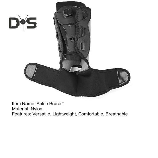 Adjustable Ankle Brace with Dual Aluminum Splints Ankle Stabilizer Knob-Controlled Compression X-Type Restraint Belt for Sports Injury Recovery