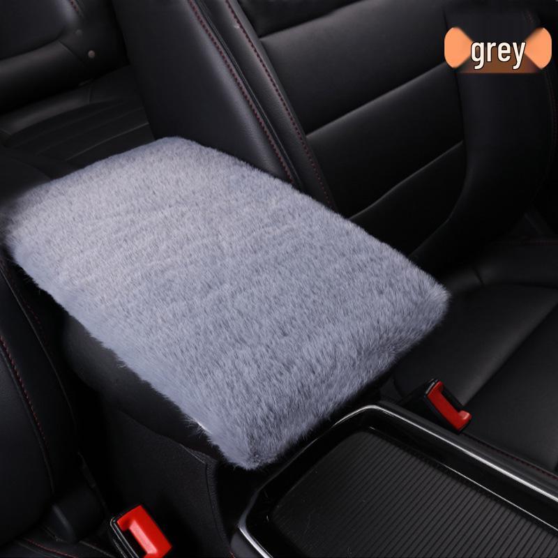 

Плюшевая накладка на подлокотник автомобиля из искусственного кроличьего меха