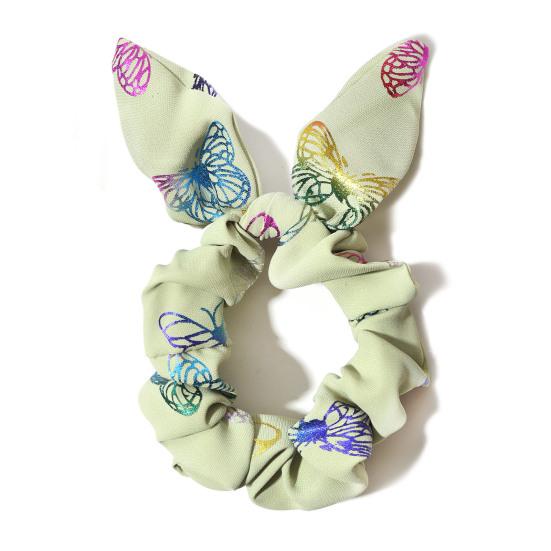 

Hair Band Butterfly Pattern 3D Bunny Ears High Elasticity Hair Rope Bun Ponytail Holder Girls Hair Accessories