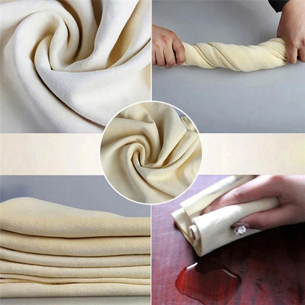 

40*60cm Chamois Leather Car Washing Towels Super Absorbent Car Home Window Glass Drying Cleaning Cloth Quick Dry Car Wash Towel China Mainland