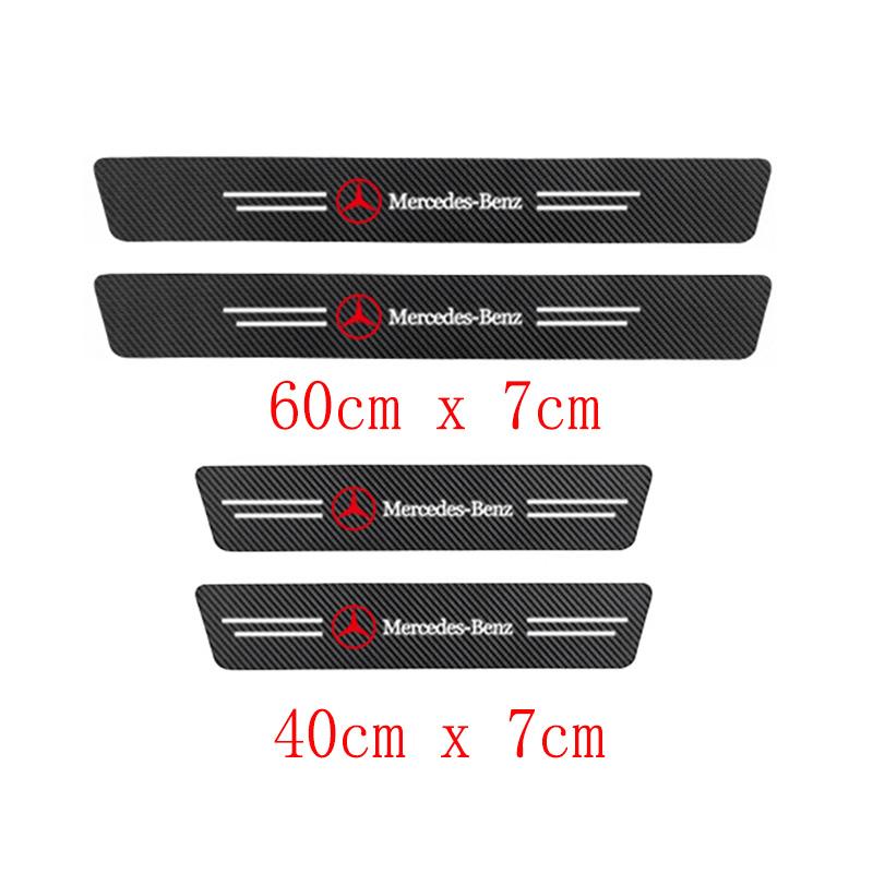 GLC GLB Car Luminous Threshold Protect Auto Emblem Sticker Accessories For Mercedes Benz AMG Brabus Smart Maybach W204 GLC CLA