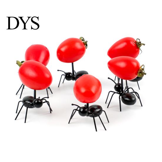 Kids Fruit Fork 12Pcs Food Grade Not Easily Broken Cartoon Ant Shape Stick Bento Table Decor Toothpick
