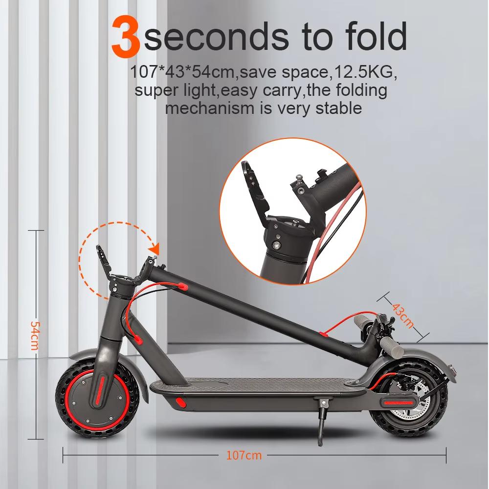Magazzino Locale USA AOVOPRO Monopattino Elettrico 350W Ruota da 8,5 Pollici Gomma Solida IP65 Impermeabile E-scooter per Adulti Pronto per la Spedizione