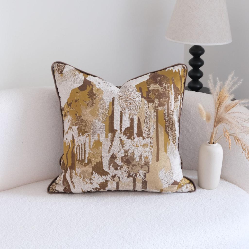 Luxury Decorative Throw Pillow Covers Abstract Brushstroke & Zebra Striped Woven Cushion Cases Pillowcase for Couch Home Decor